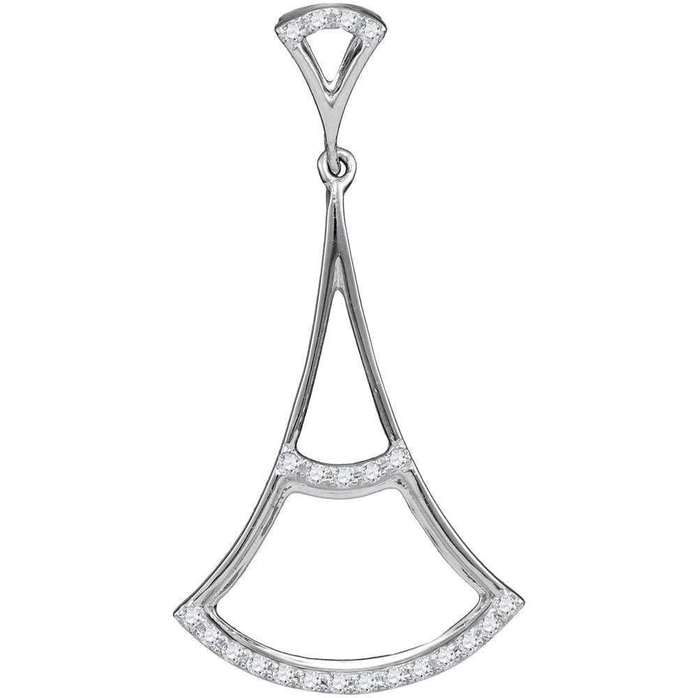 10Kt White Gold 1/12Ctw-Dia Fashion Pendant (0.78 grams)