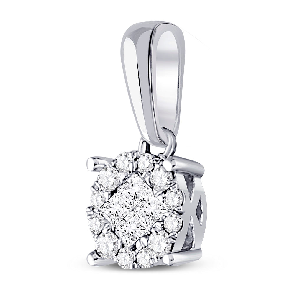 1/6Ct-Dia Ana M Soleil Round Pendant (0.66 grams)