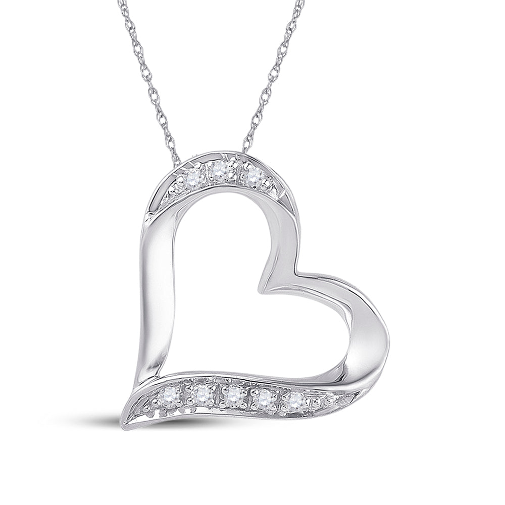 0.03Ctw-Dia P2 Gift Heart  Pendant (0.68 grams)
