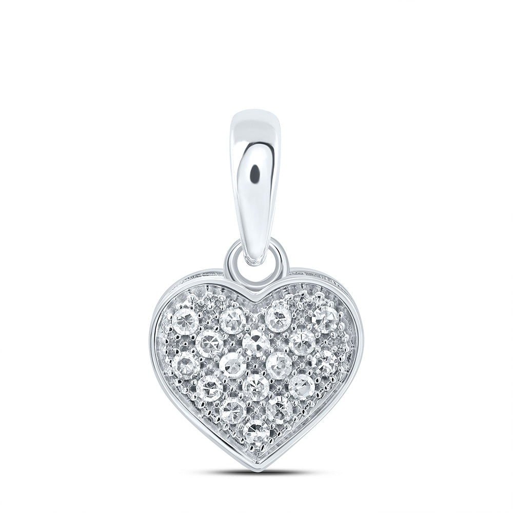 1/20Ctw-Dia P1P2  Heart Pendant (0.48 grams)