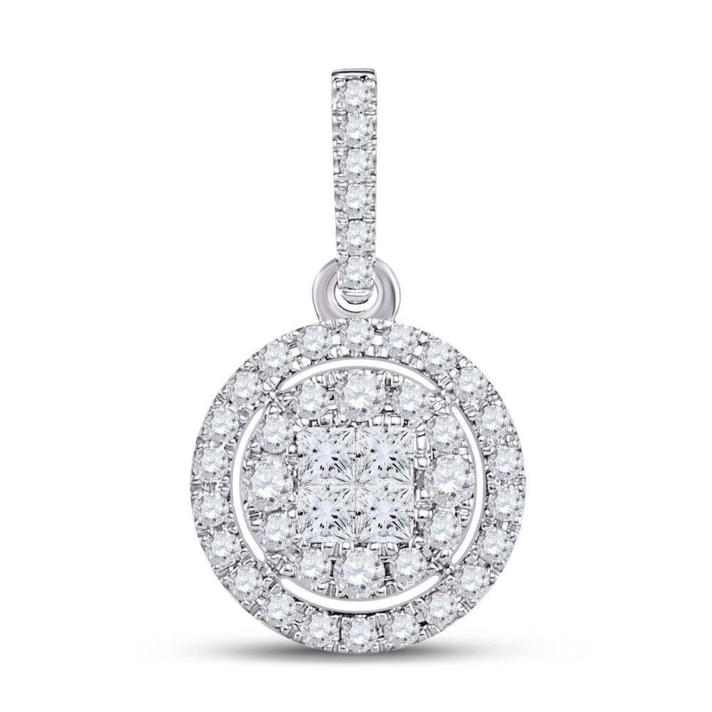 1/2Ctw-Dia Ana M Soleil Round Pendant (1.45 grams)