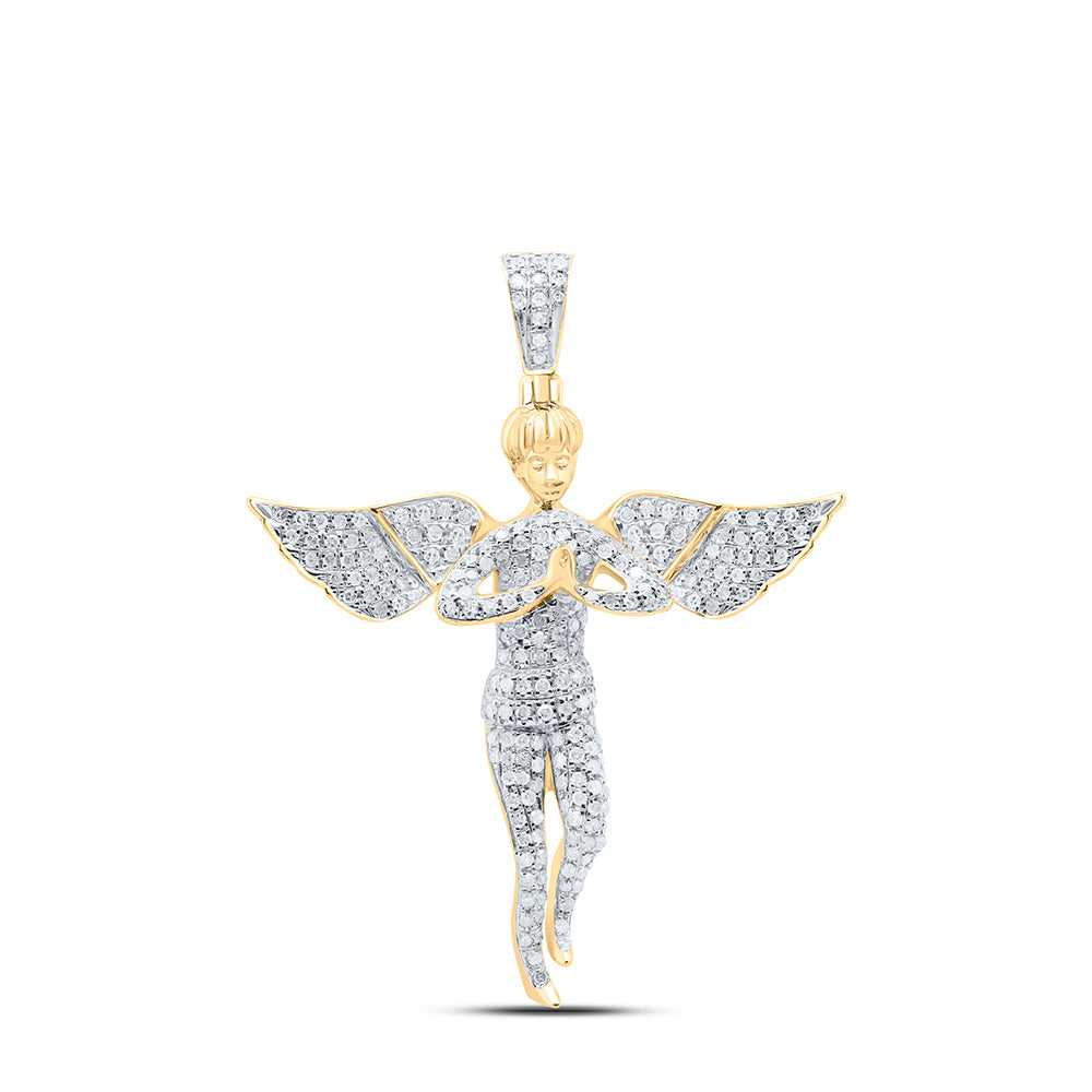 1 Ctw-Dia P3 Angel Mens Charm (6.45 grams)