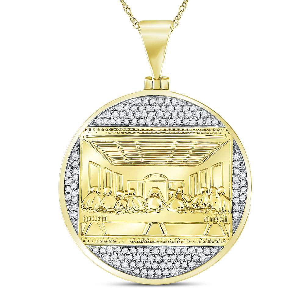 1/2Ctw-Dia P1P2 Last Supper Mens Charm (8.92 grams)