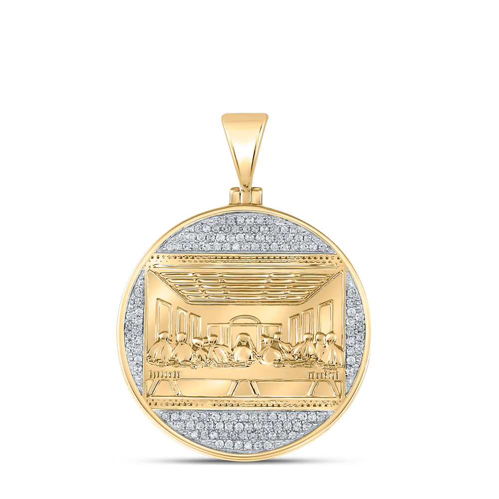 1/2Ctw-Dia P1P2 Last Supper Mens Charm (8.92 grams)
