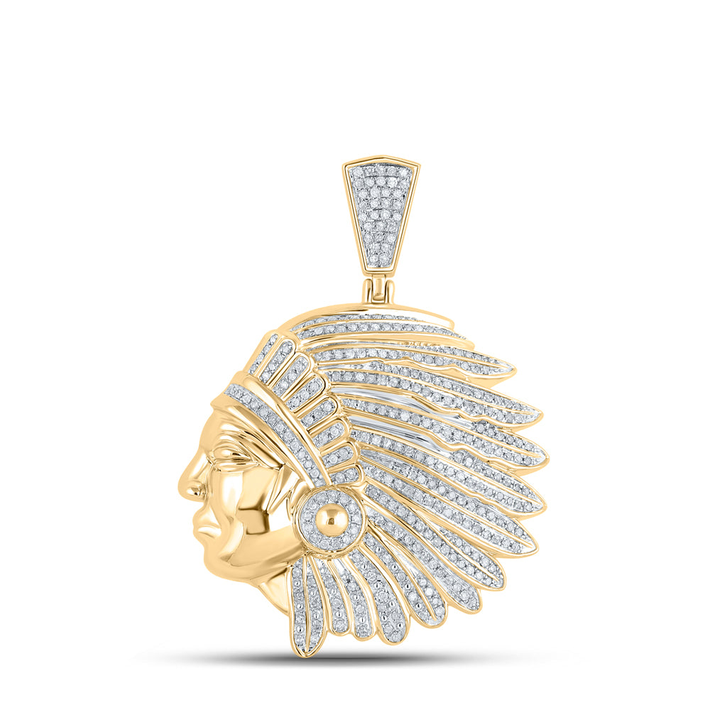 10Kt Yellow Gold 1Ct-Dia Mens Charm (15.89 grams)