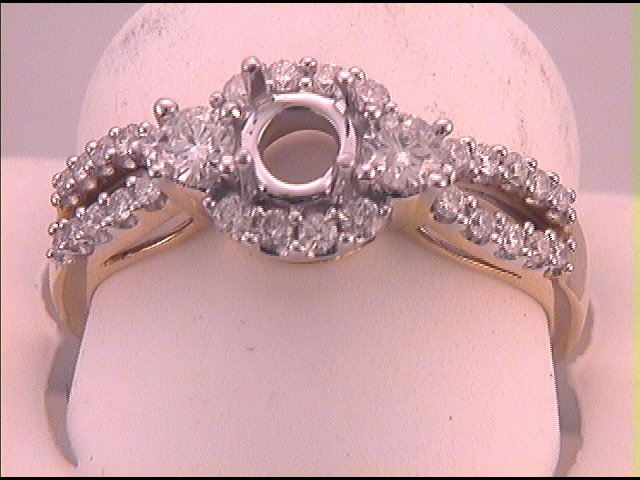 1/2Ct-Diamond Semi-Mount Bridal Ring (4 grams)