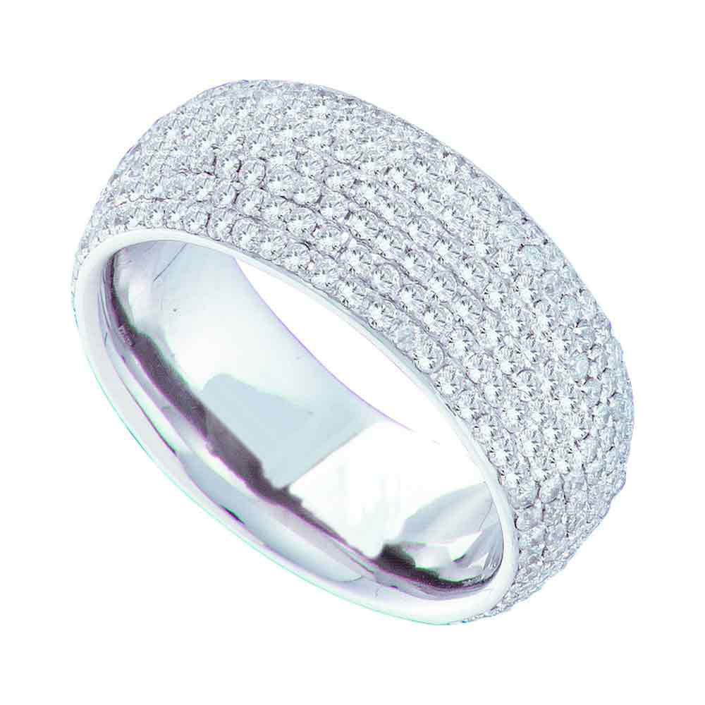 14Kt White Gold 1 3/4Ct Diamond Ana M Fashion High Ladies Wedding Band (10.21 grams)