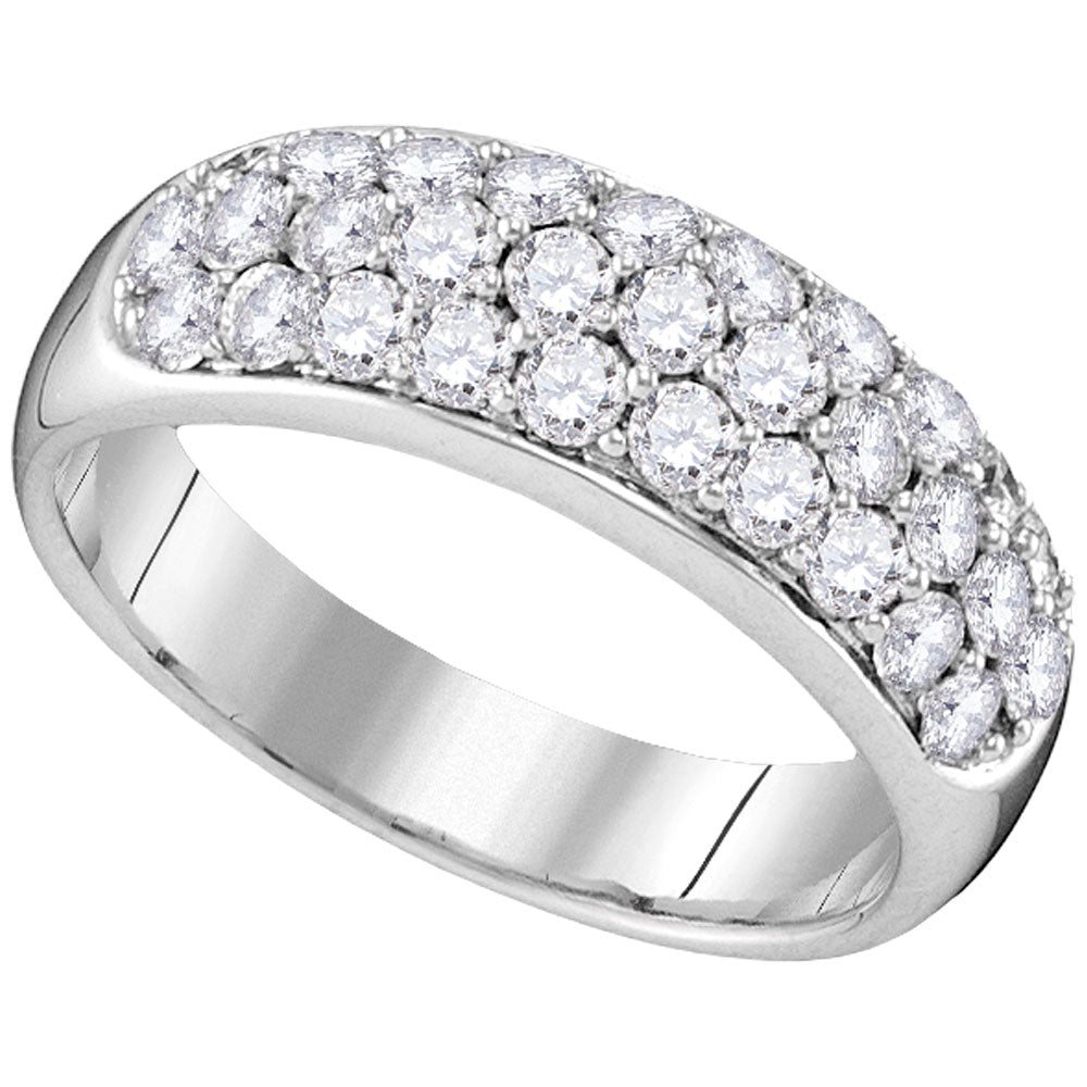 14Kt White Gold 1 Ctw Diamond Fashion Band (4.55 grams)