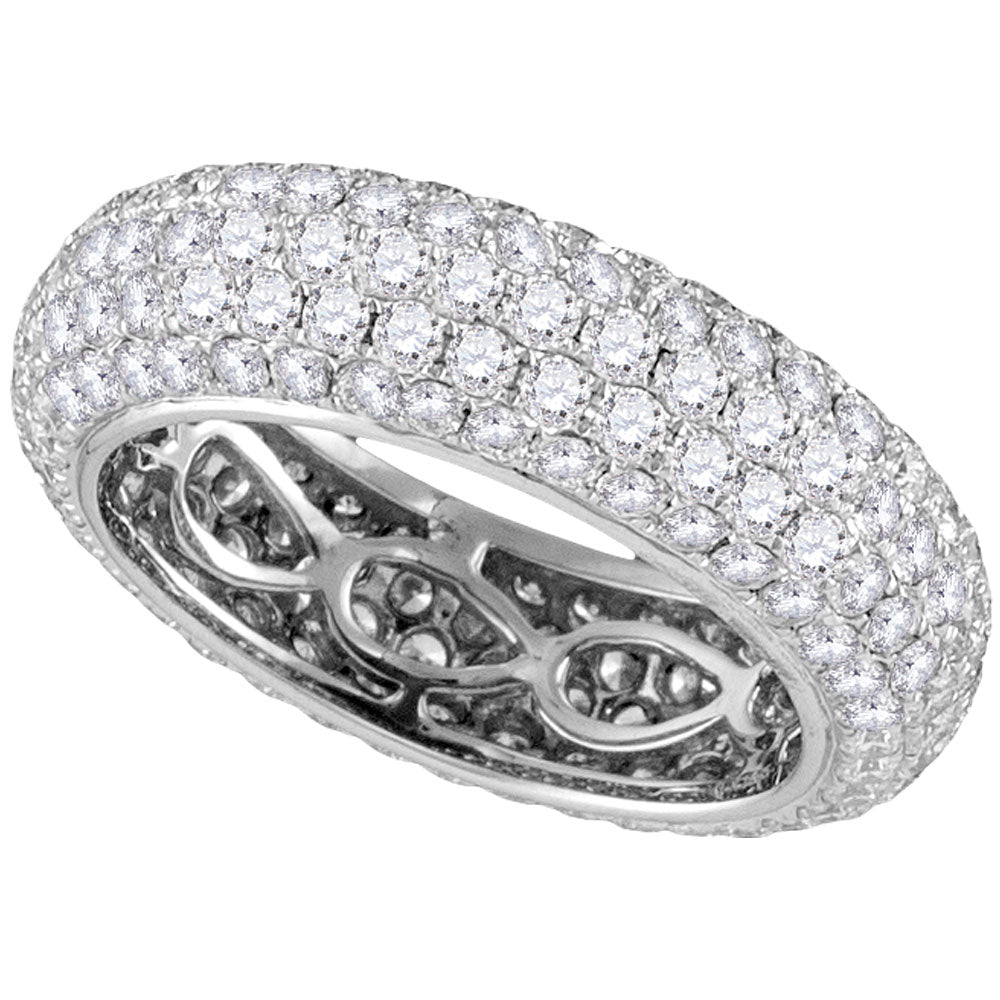14Kt White Gold 3  1/3Ctw Diamond Fashion Ladies Band (4.04 grams)