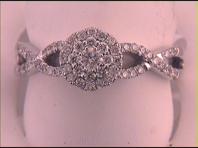 14Kt White Gold 1/2Ctw-Dia  Engagement Ring