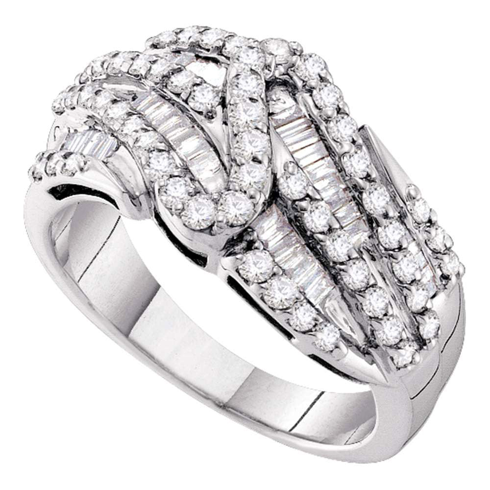 14Kt White Gold 1 Ctw Diamond Fashion Ladies Band (5.69 grams)
