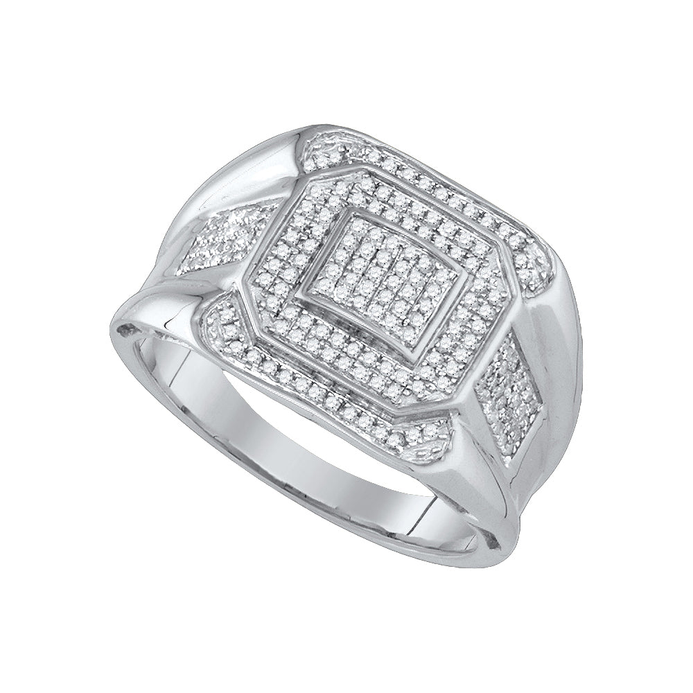1/2Ctw-Dia Micro-Pave Mens Ring (5.07 grams)