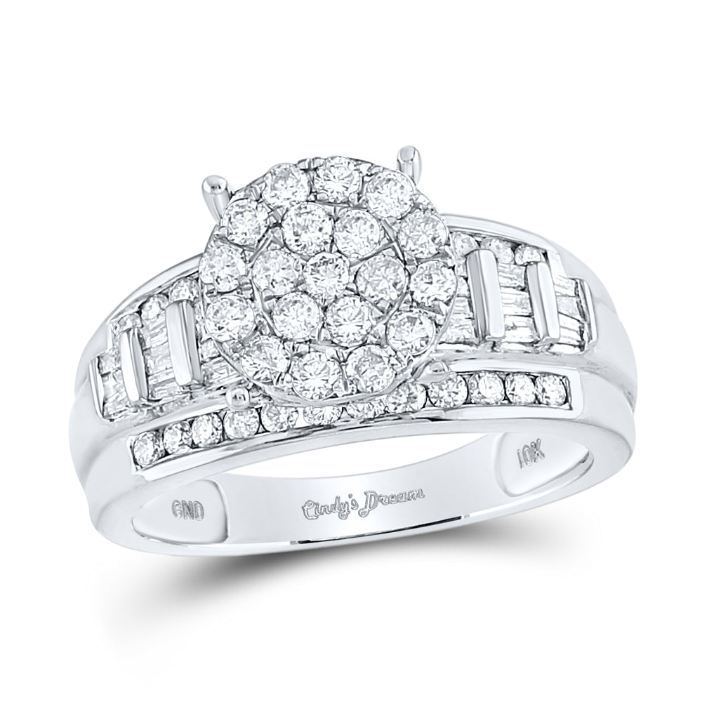 10Kt White Gold 1Ctw-Dia Cindy Ring -S-10