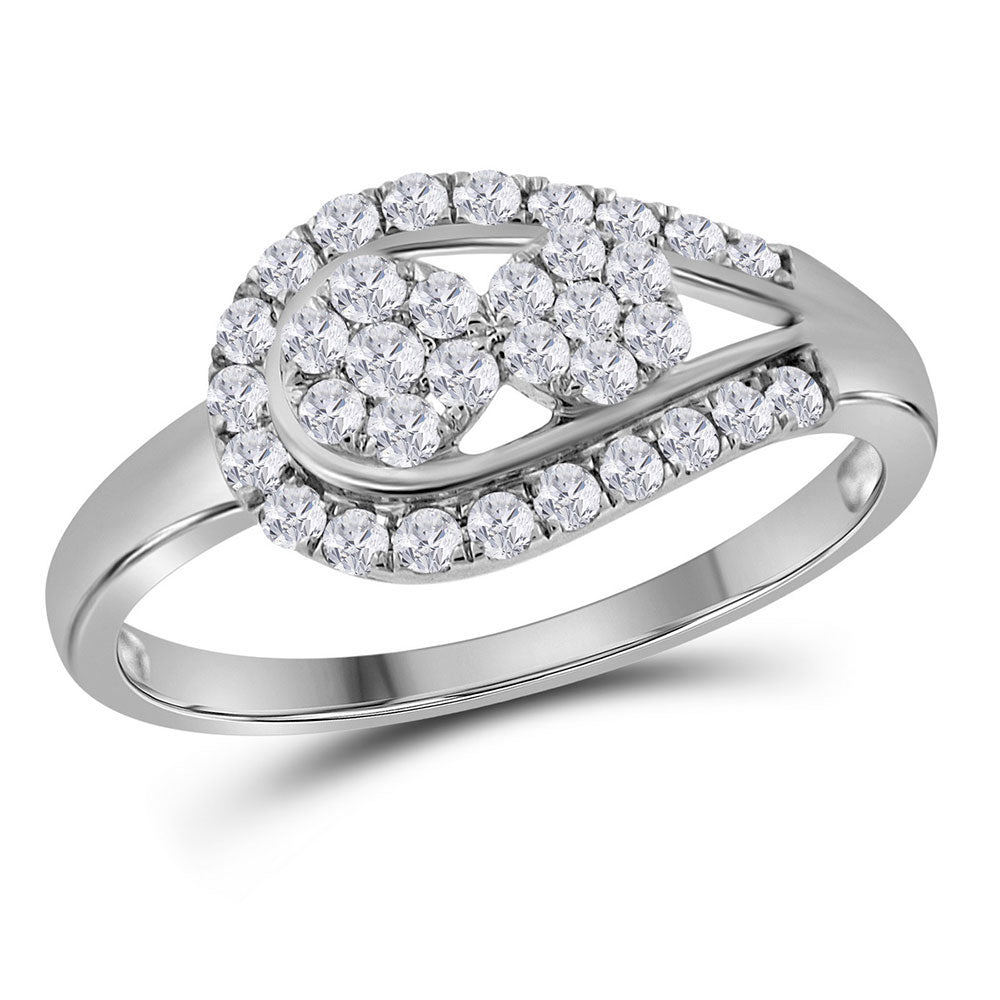 14Kt White Gold 1/2Ct-Dia Bridal Fashion Ring (3.28 grams)