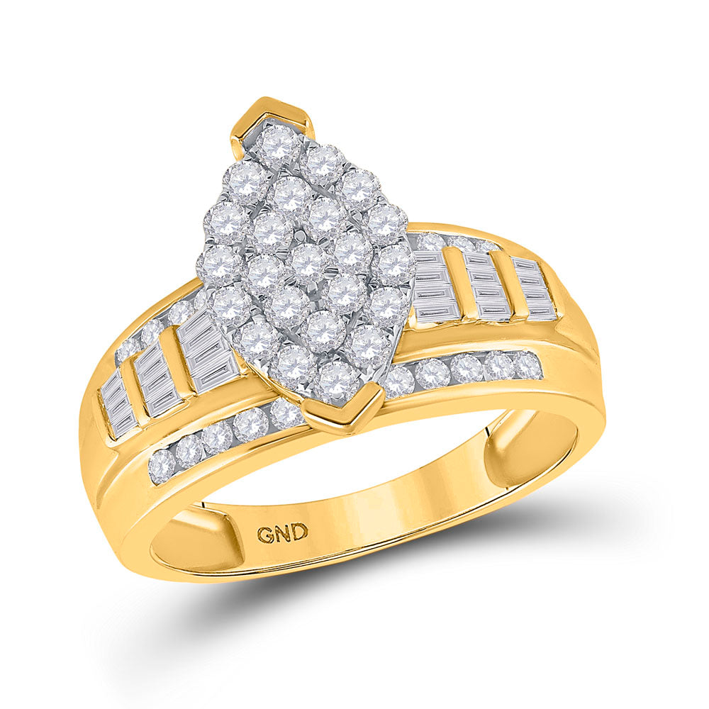 10Kt Yellow Gold 1Ctw-Dia Cindy Ring (5.27 grams)