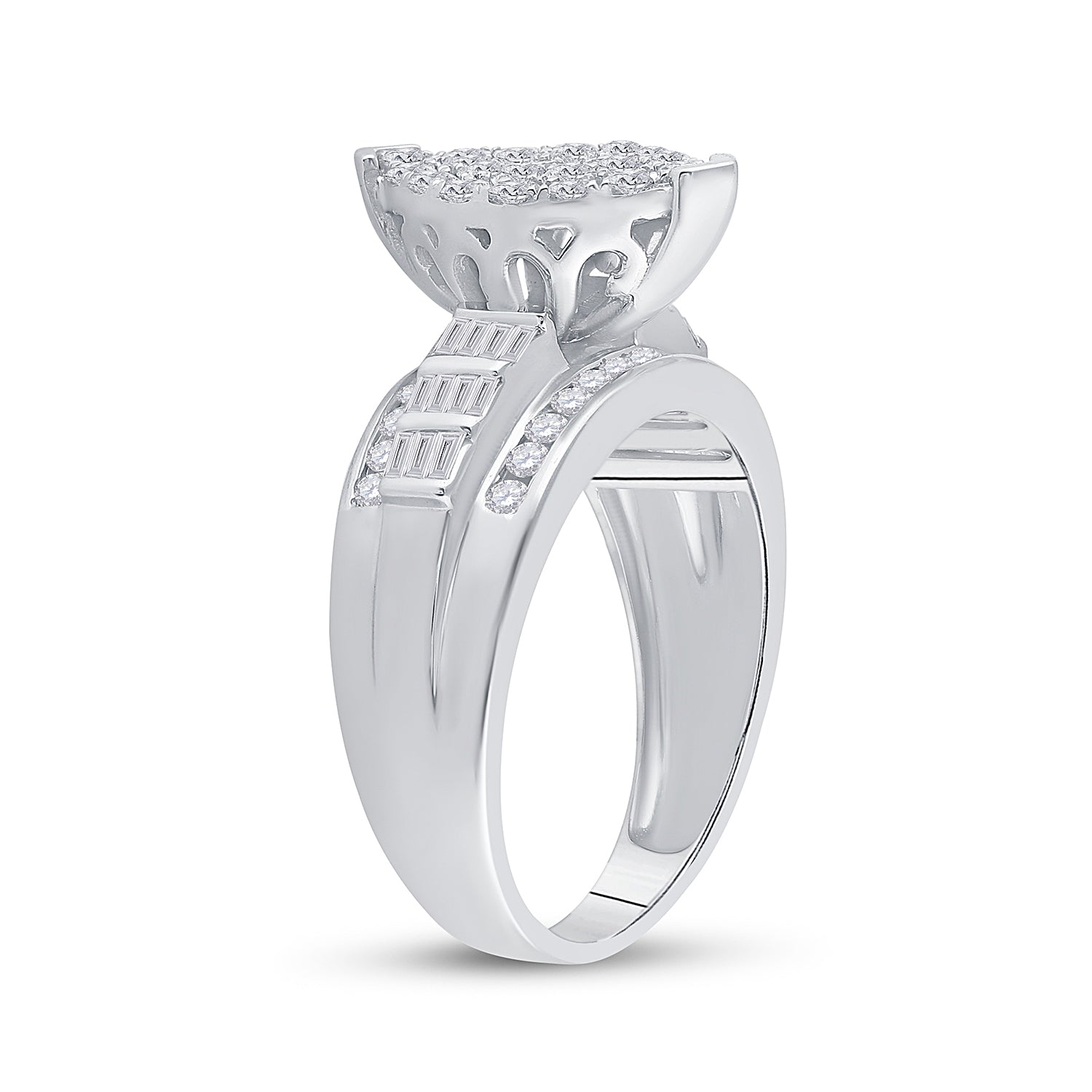 10Kt White Gold 1Ctw-Dia Cindy Ring (4.79 grams)