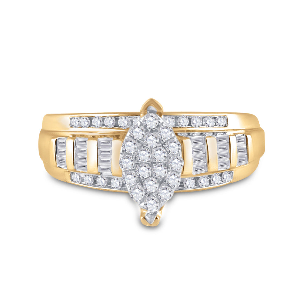 10Kt Yellow Gold 1/2Ctw-Dia Cindy Ring (3.78 grams)