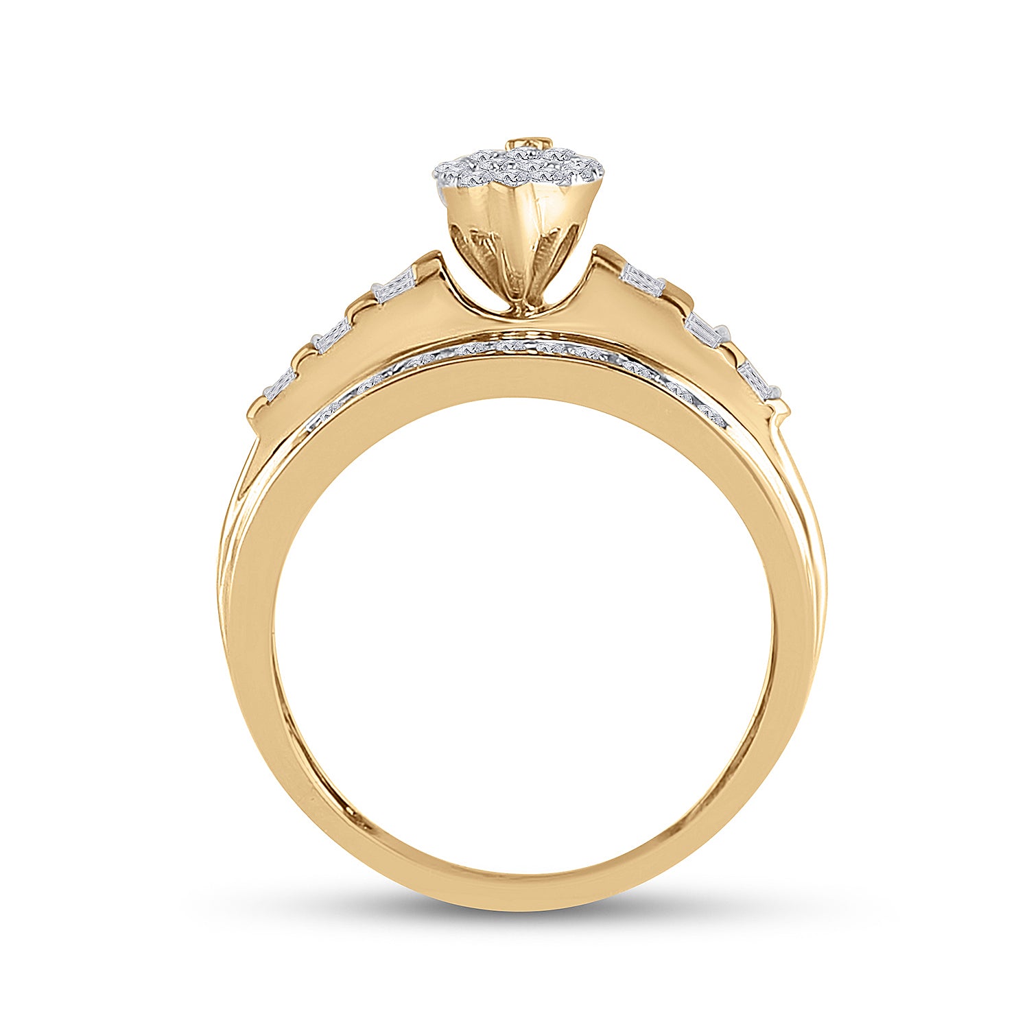 10Kt Yellow Gold 1/2Ctw-Dia Cindy Ring (3.78 grams)