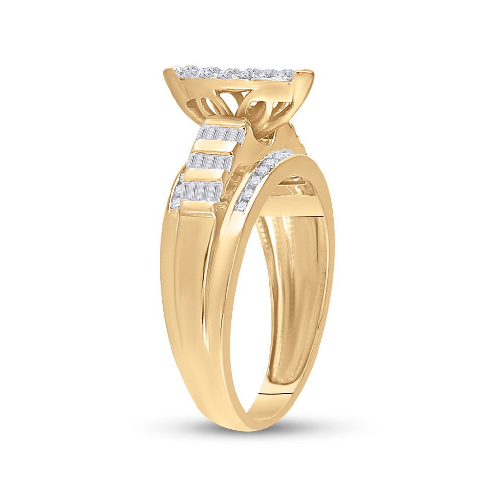 10Kt Yellow Gold 1/2Ctw-Dia Cindy Ring (3.78 grams)