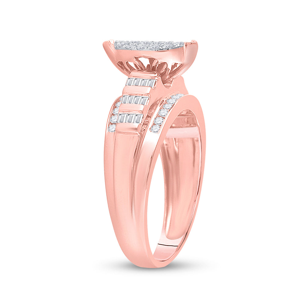 10Kt Rose Gold 1/2Ctw-Dia Cindy Ring (3.8 grams)
