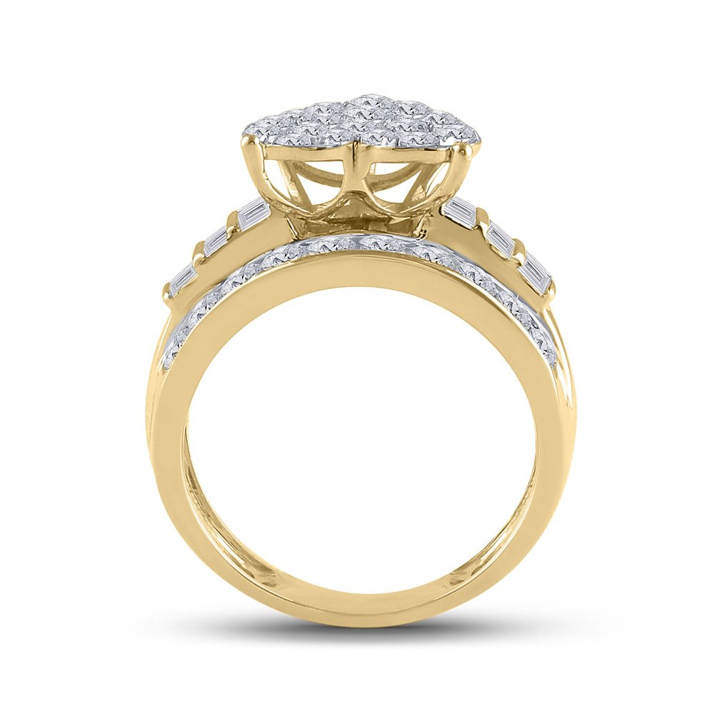 10Kt Yellow Gold 2Ct-Dia Cindy Heart Ring (4.67 grams)