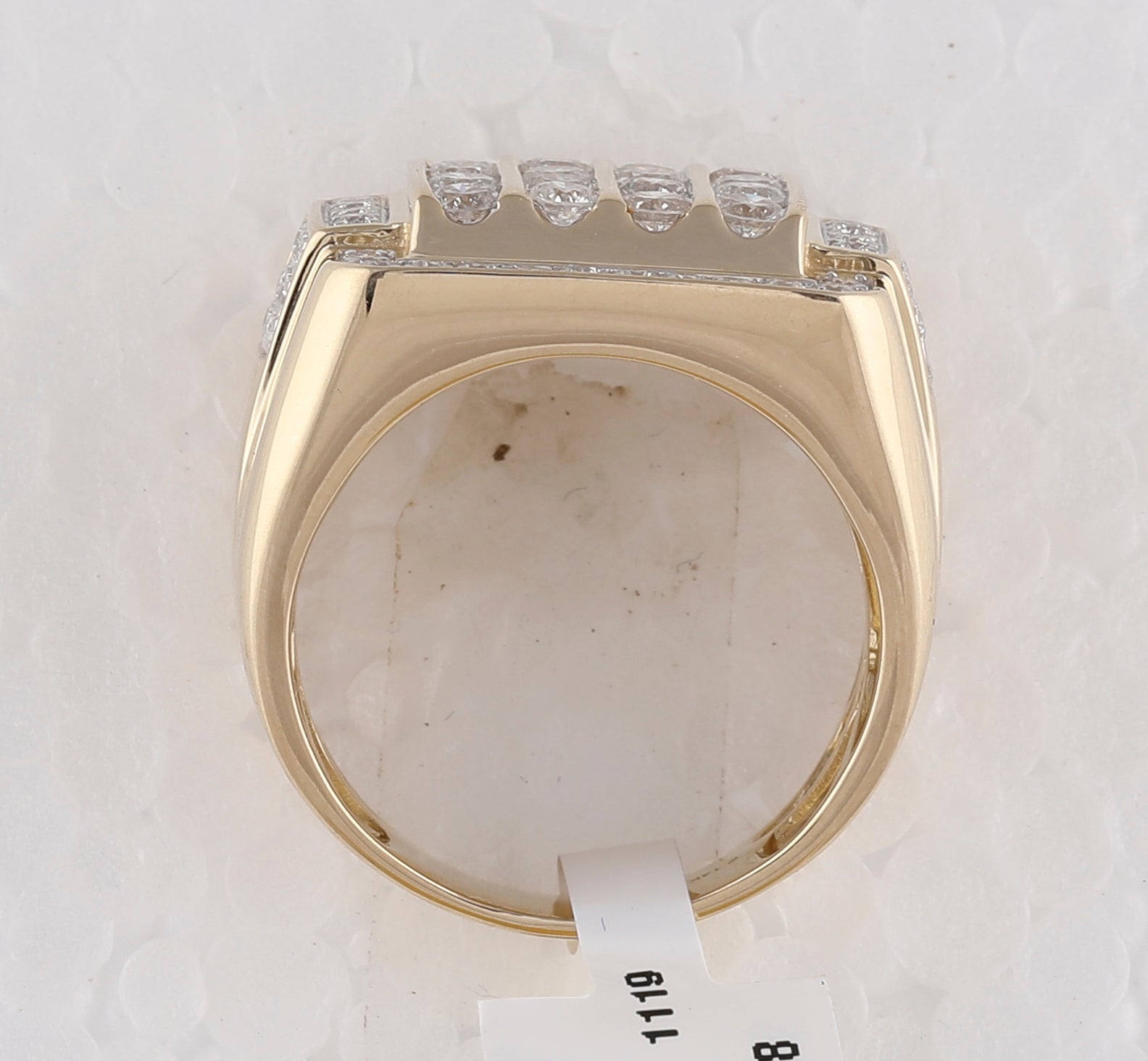 14Kt Yellow Gold 2Ct-Dia Mens Ring (11.97 grams)