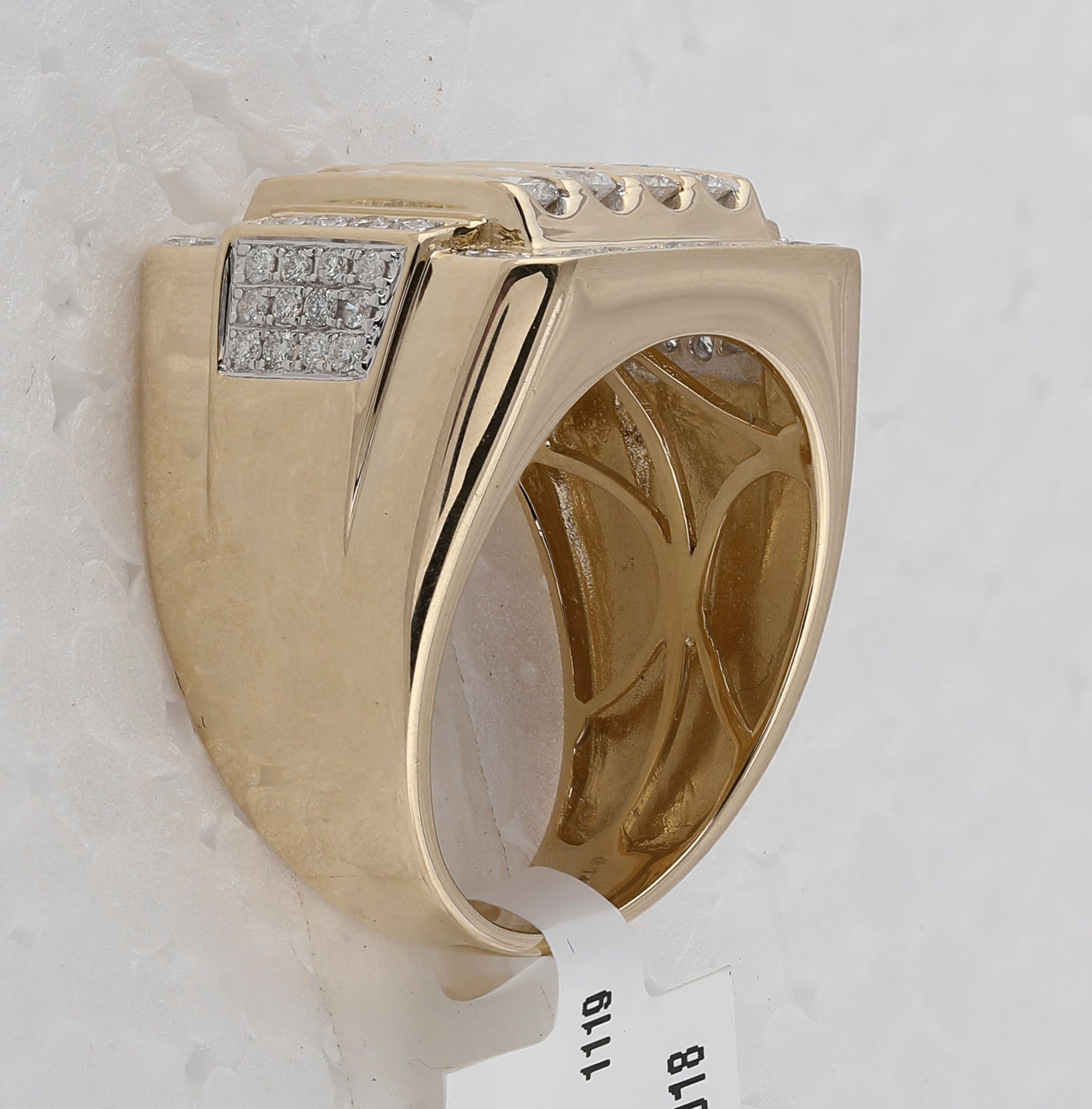 14Kt Yellow Gold 2Ct-Dia Mens Ring (11.97 grams)