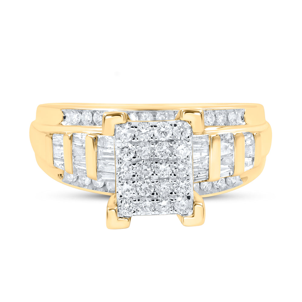 10Kt Yellow Gold 7/8 Ctw-Diamond Ring S9.5 (5.02 grams)