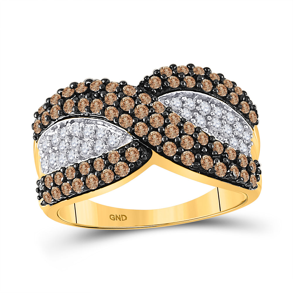 1 Ctw-Dia P1P2 Natural Brown  Band (3.23 grams)