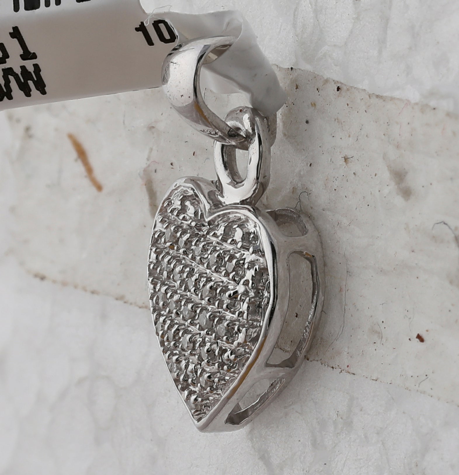1/20Ctw-Dia P3 Micro-Pave Heart Pendant (0.82 grams)