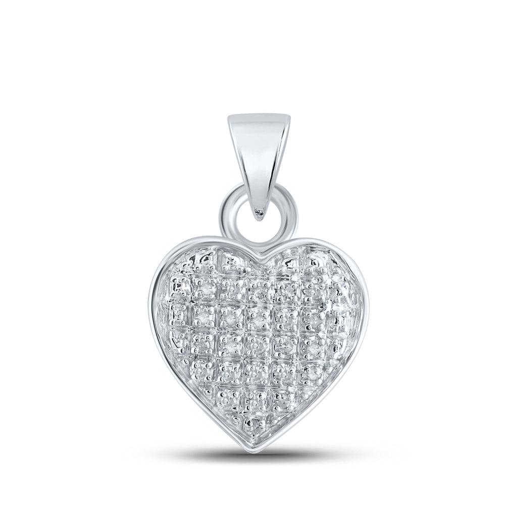 1/20Ctw-Dia P3 Micro-Pave Heart Pendant (0.82 grams)