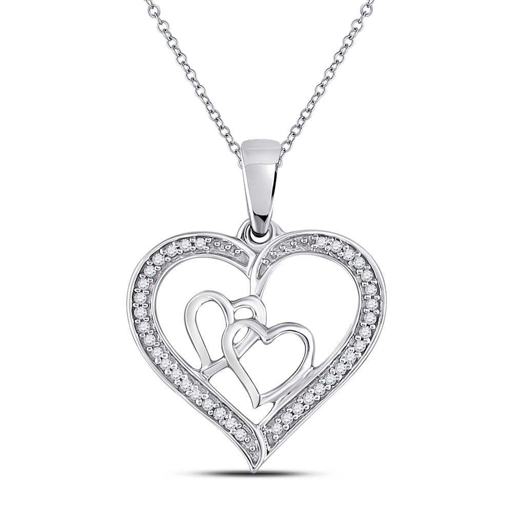 1/8Ct-Dia P1P2 Heart Pendant (1.7 grams)
