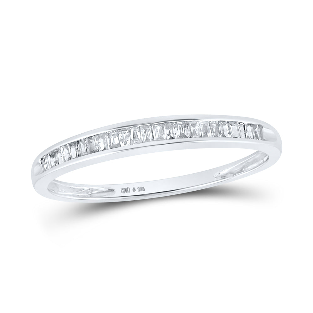 Sterling Silver 1/6Ct Diamond Gift  Ladies Band (0.91 grams)