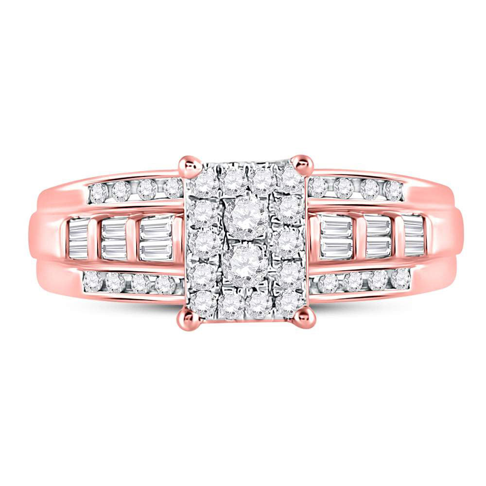 10Kt Rose Gold 1/2Ctw-Dia Cindy Ring (4.33 grams)