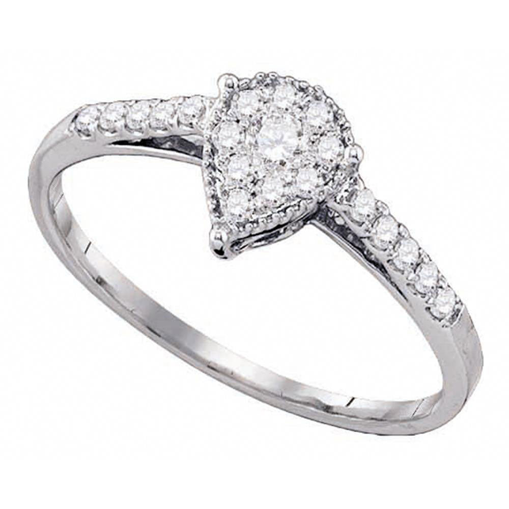 10Kt White Gold 1/4Ct-Dia Gift Ring (1.39 grams)