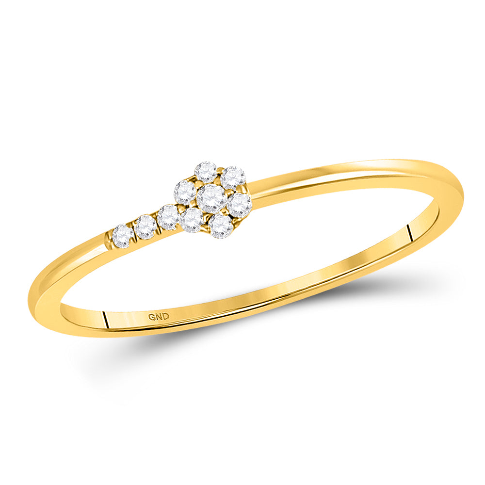 10Kt Yellow Gold 1/20 Ctw Diamond Stackable Band