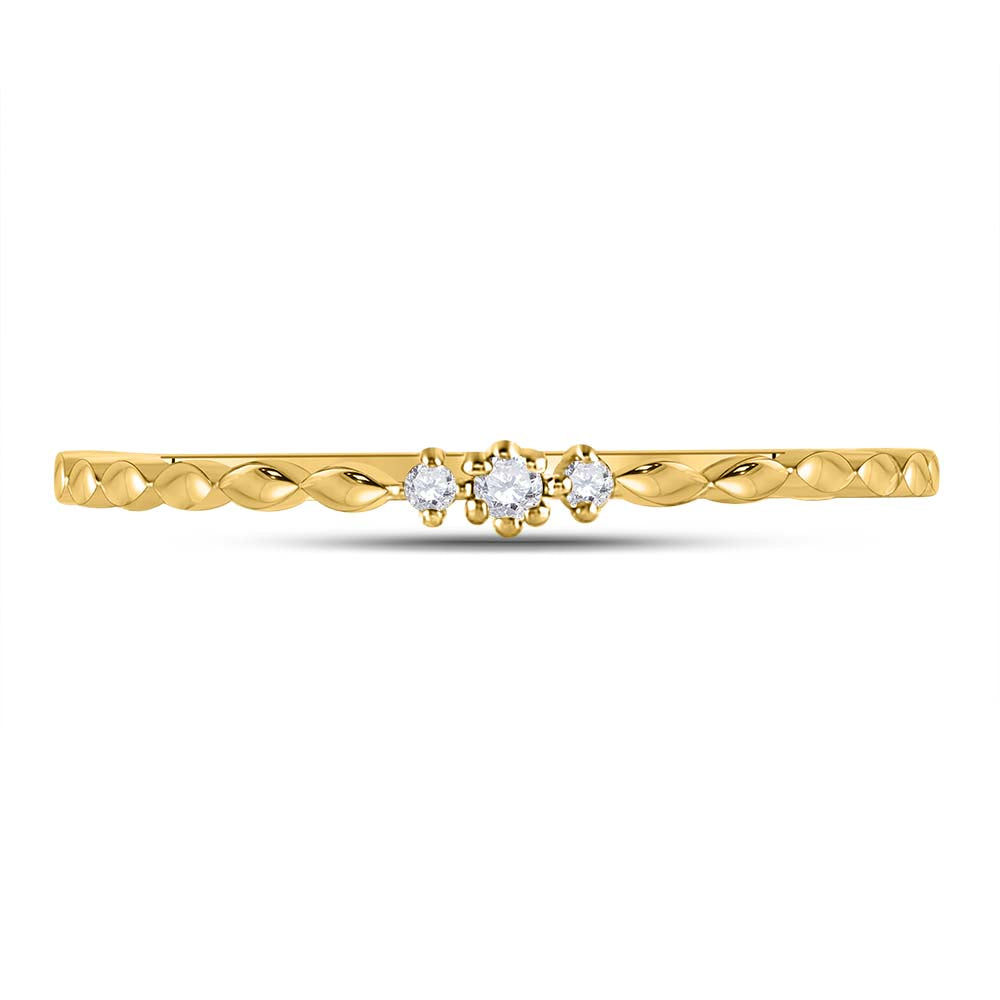 10Kt Yellow Gold 0.026Ctw Diamond Stackable Band (1 grams)