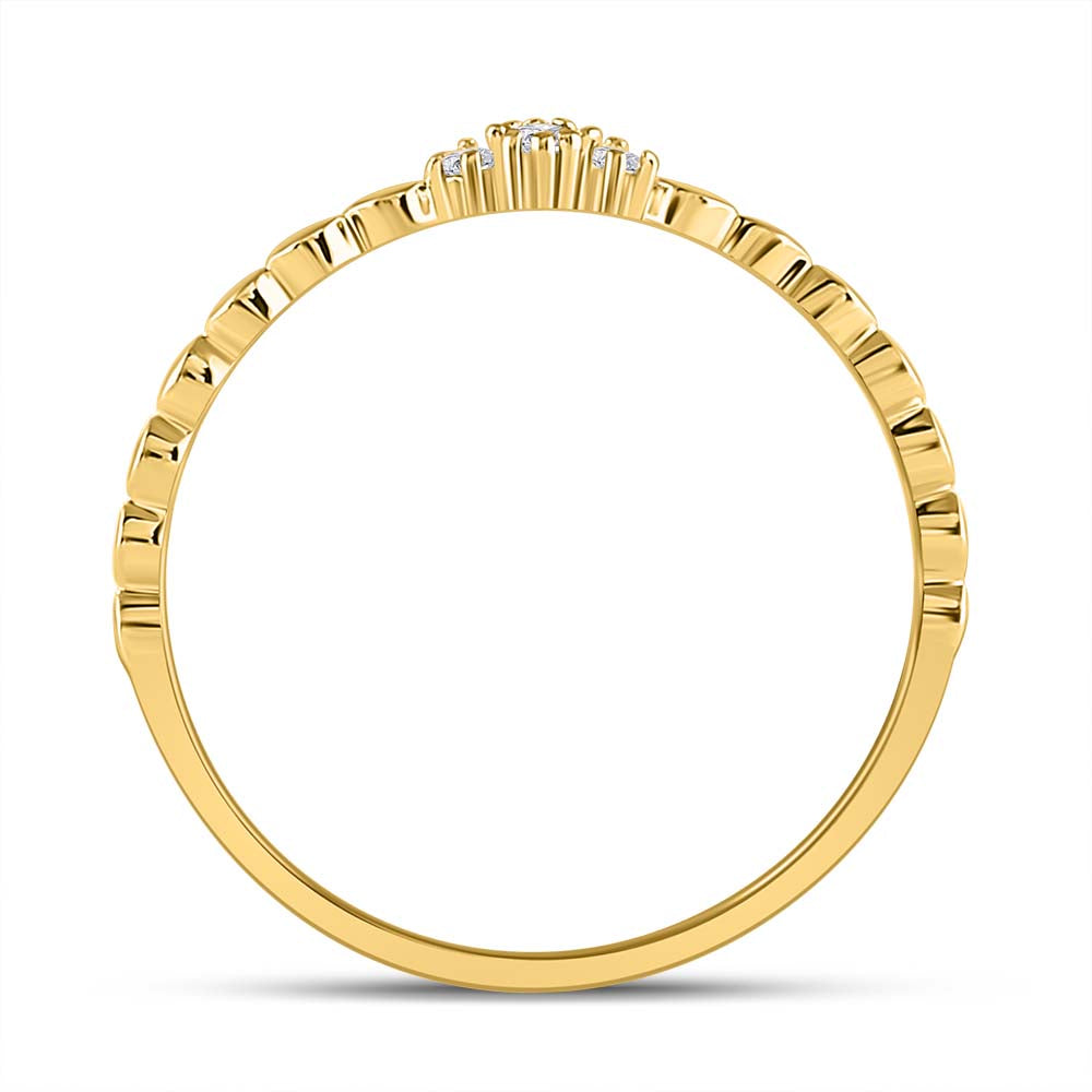 10Kt Yellow Gold 0.026Ctw Diamond Stackable Band (1 grams)