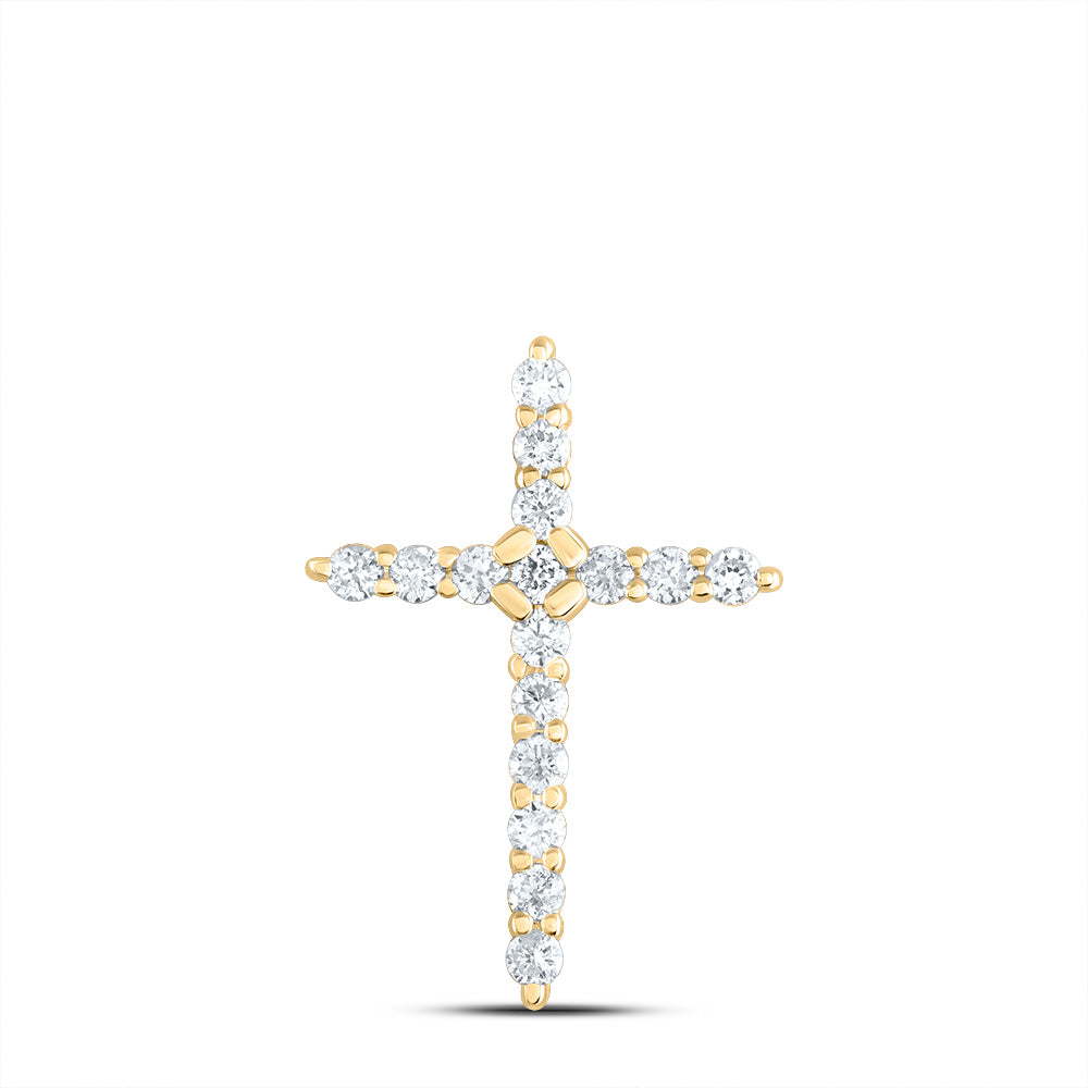 1/4 Ctw-Dia Cn Cross Pendant (0.54 grams)