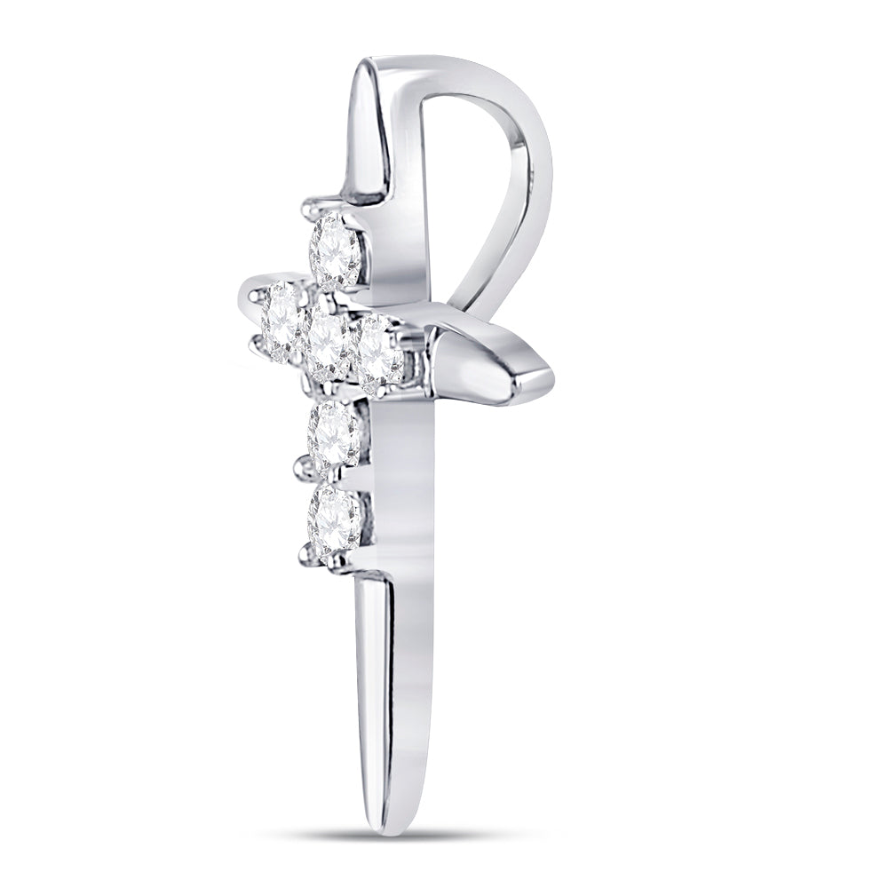 1/10Ct-Dia Cn Cross Pendant (0.58 grams)