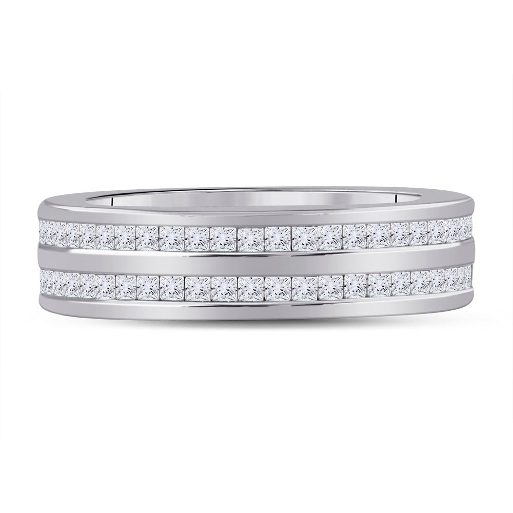 14Kt White Gold 1 Ctw Diamond P1 Accuset Ladies Band (4.15 grams)