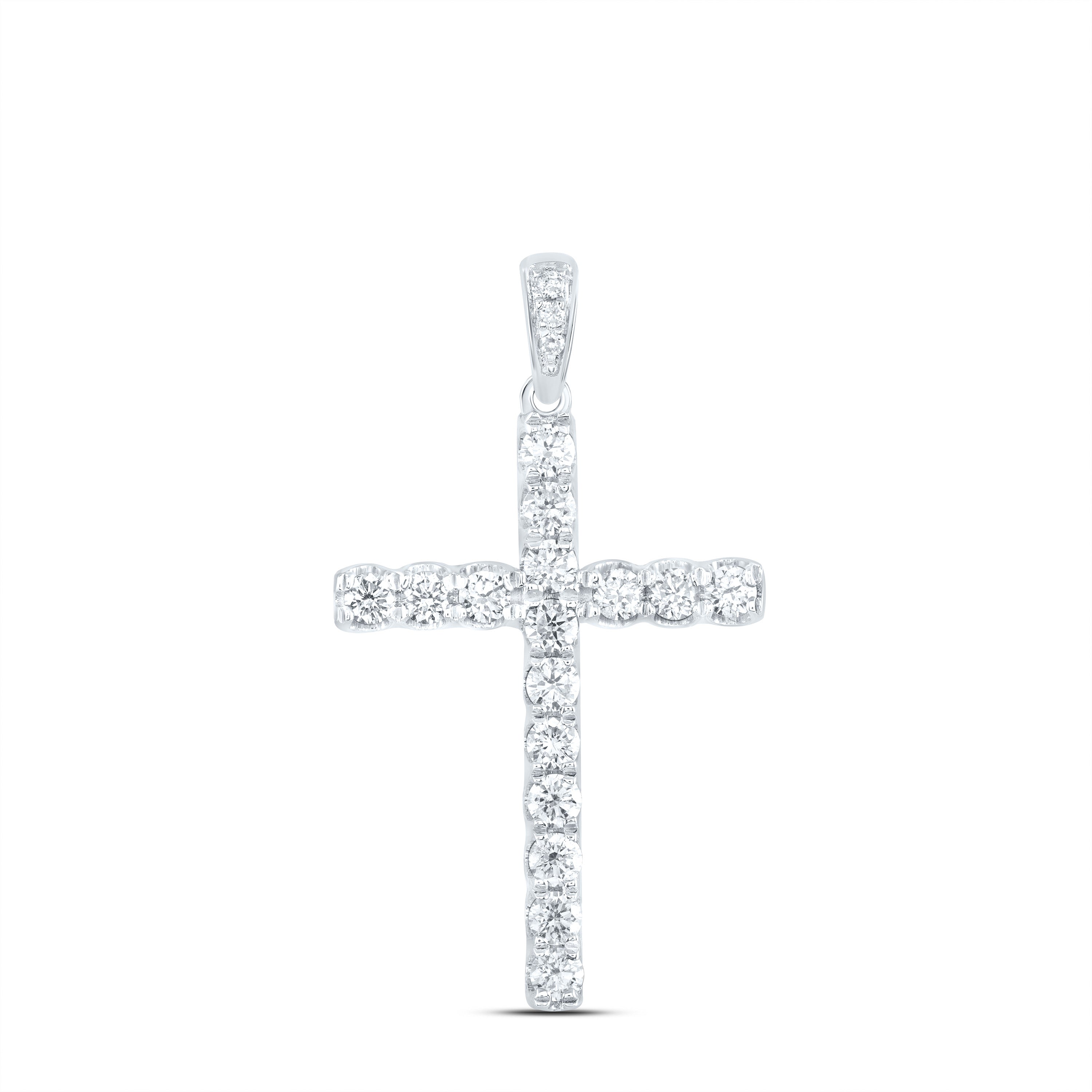 1/2Ctw-Dia Ana M Cross Pendant (1.14 grams)