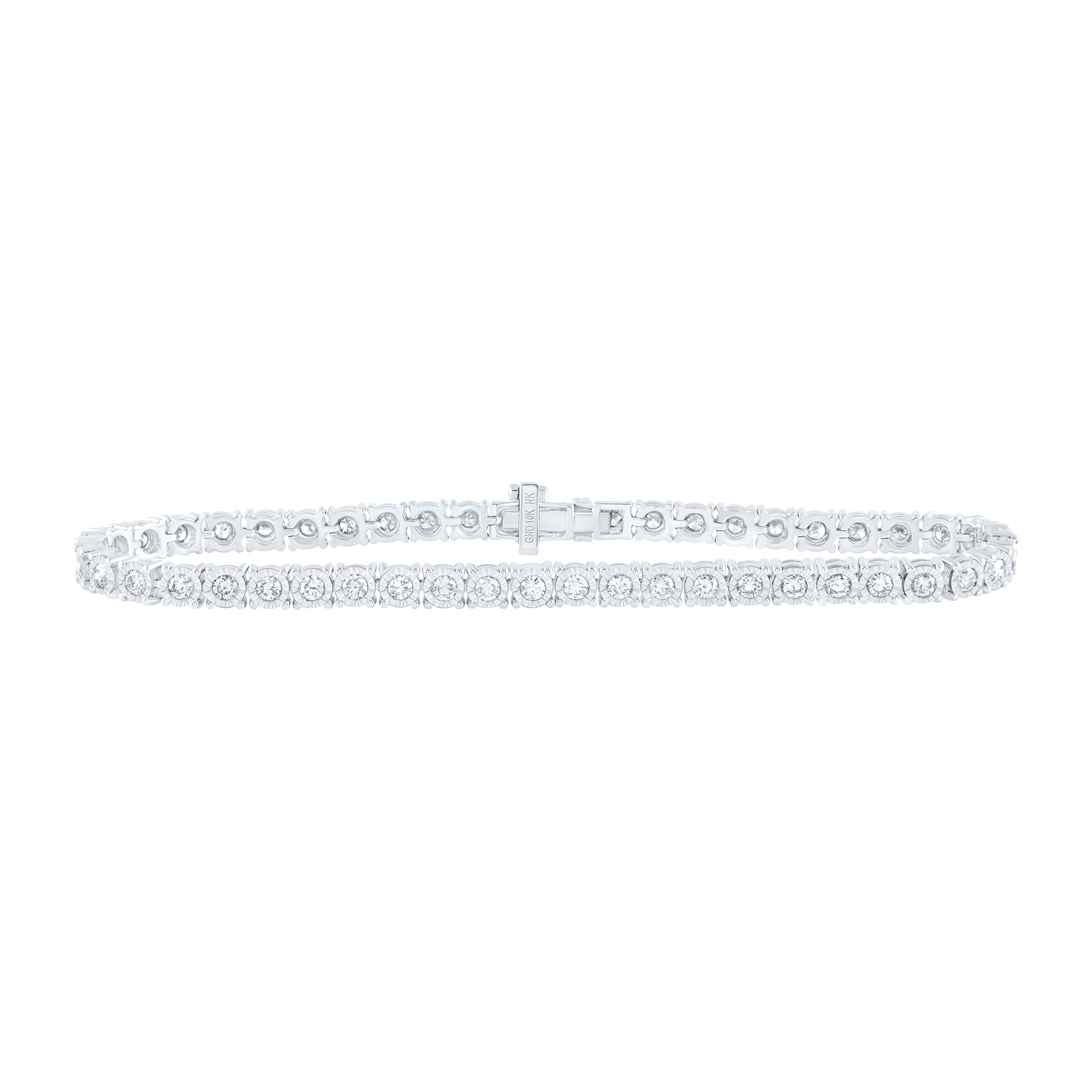 10Kt White Gold 2Ct-Dia Nk Tennis Bracelet (6.47 grams)