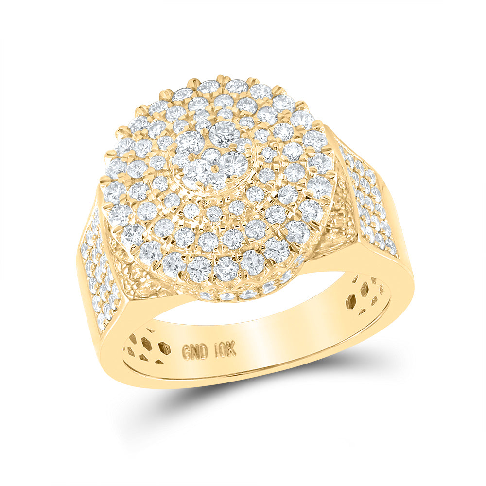 10Kt Yellow Gold 2 Ct-Dia Mens Ring (12.86 grams)