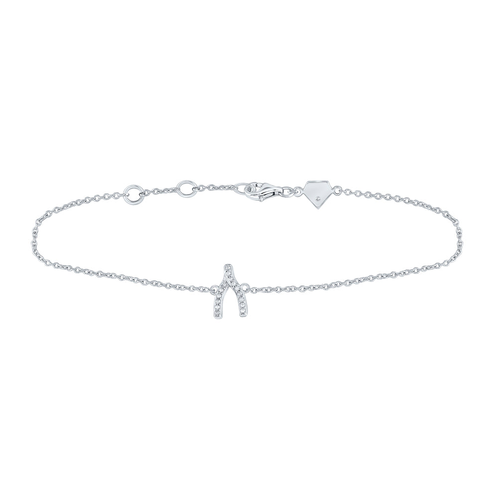 Sterling Silver 1/12Ct-Dia Cn Gift Bracelet (1.53 grams)