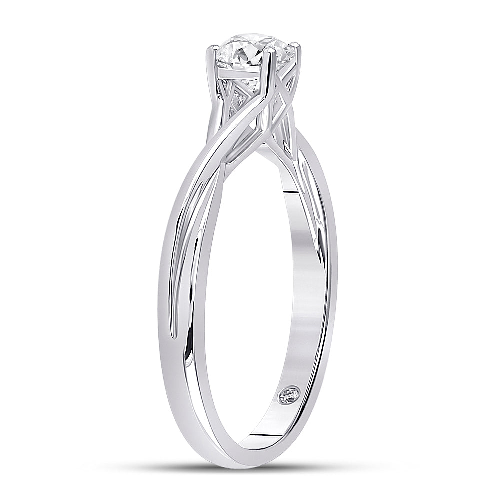 14Kt White Gold 1/2Ct-Dia Supreme Solitaire Ring (2.72 grams)