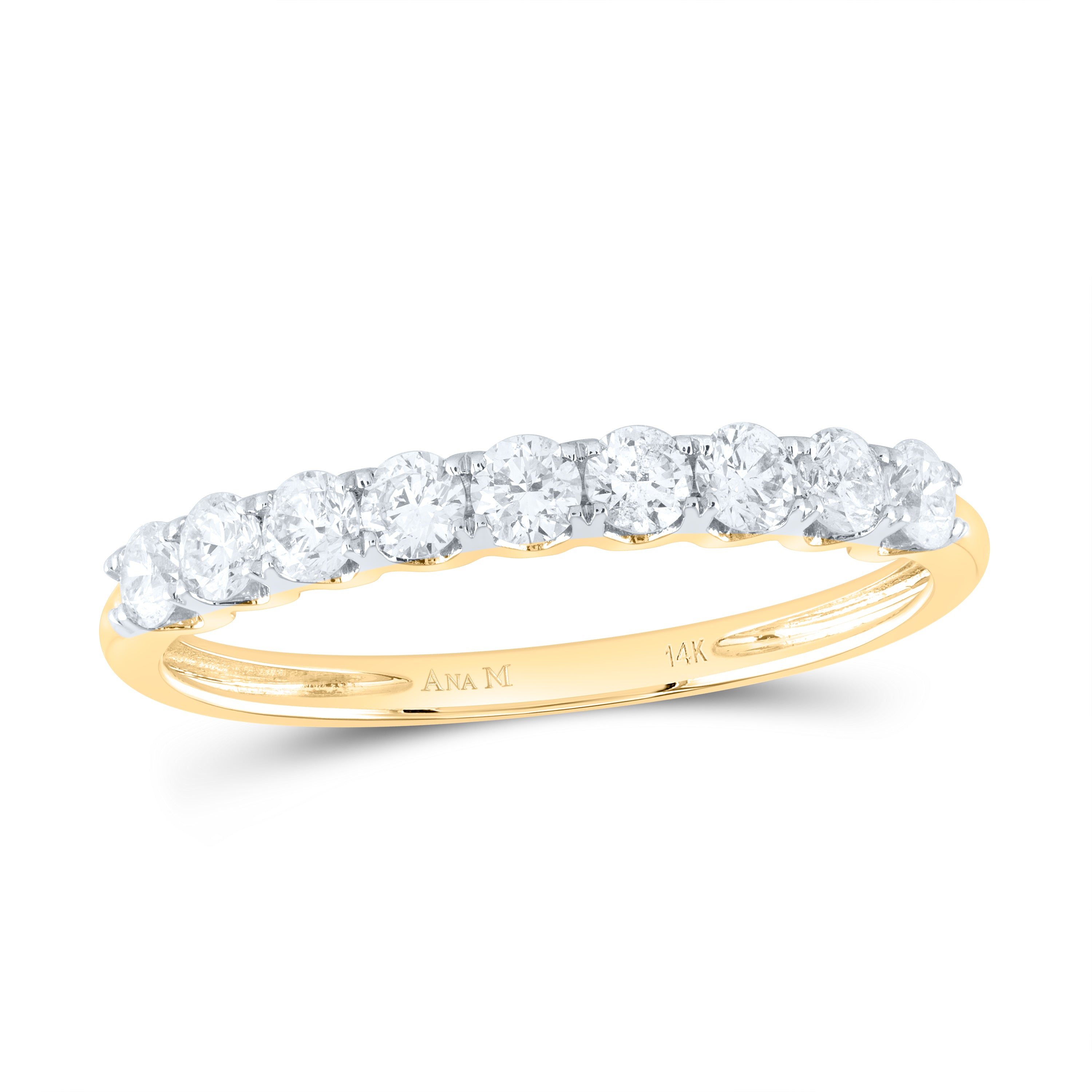 1/2Ctw-Dia Ana M Fashion High Ladies Wedding Band (1.19 grams)