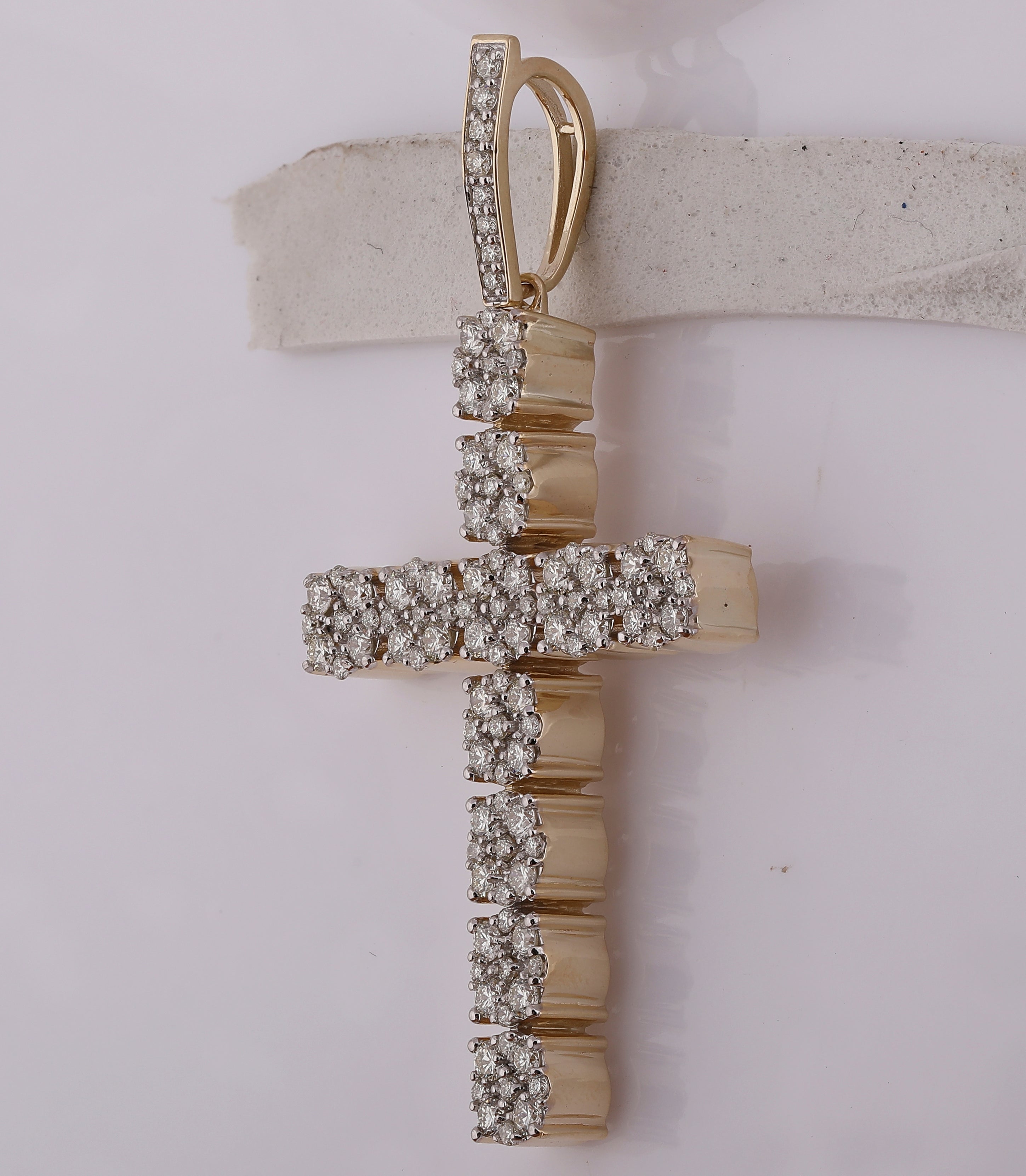 2 Ctw-Diamond Cross Mens Charm (8.51 grams)