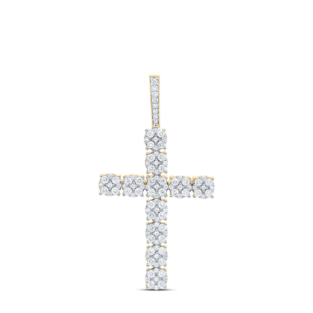 2 Ctw-Diamond Cross Mens Charm (8.51 grams)