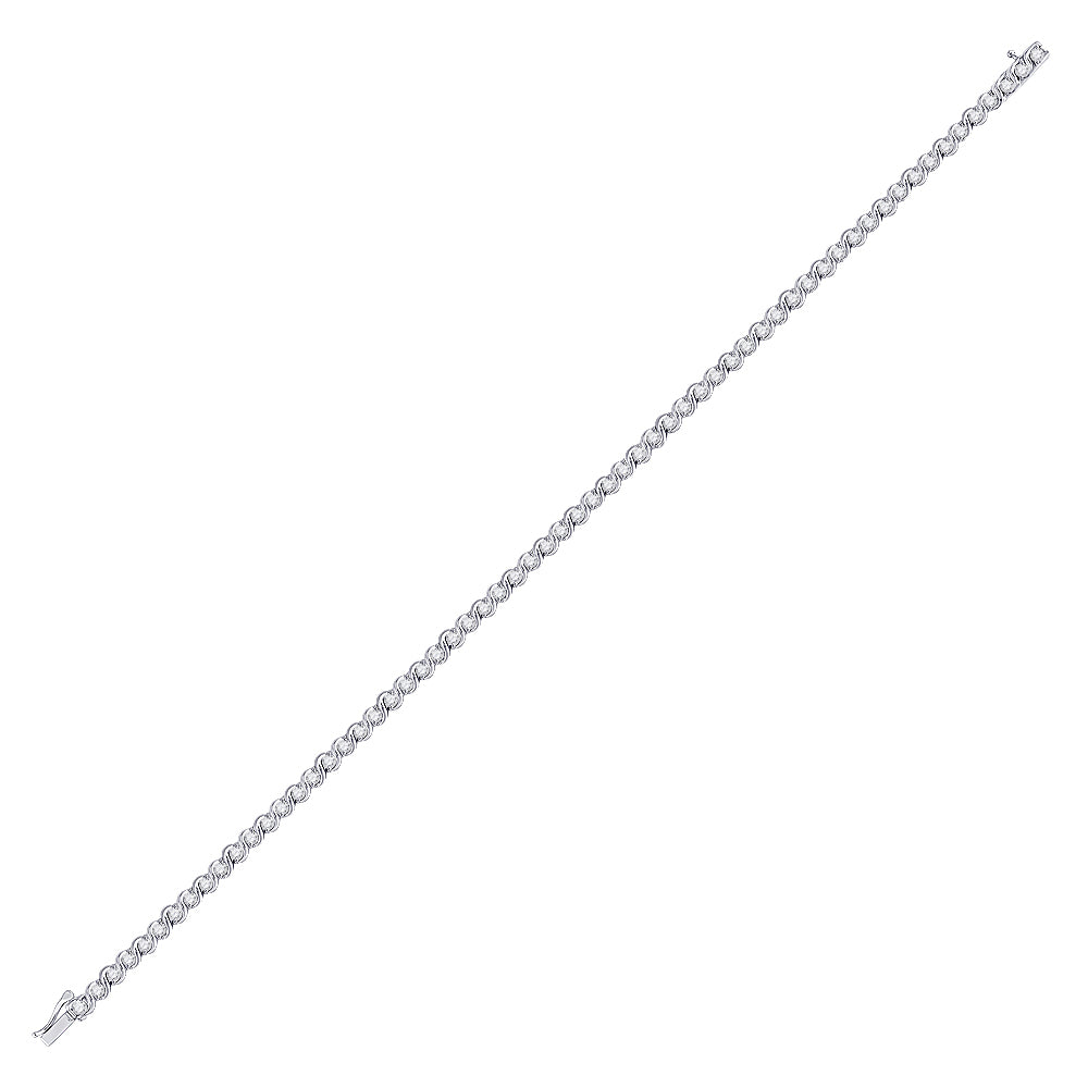 10Kt White Gold 1 Ctw-Dia Tennis Bracelet (6.14 grams)